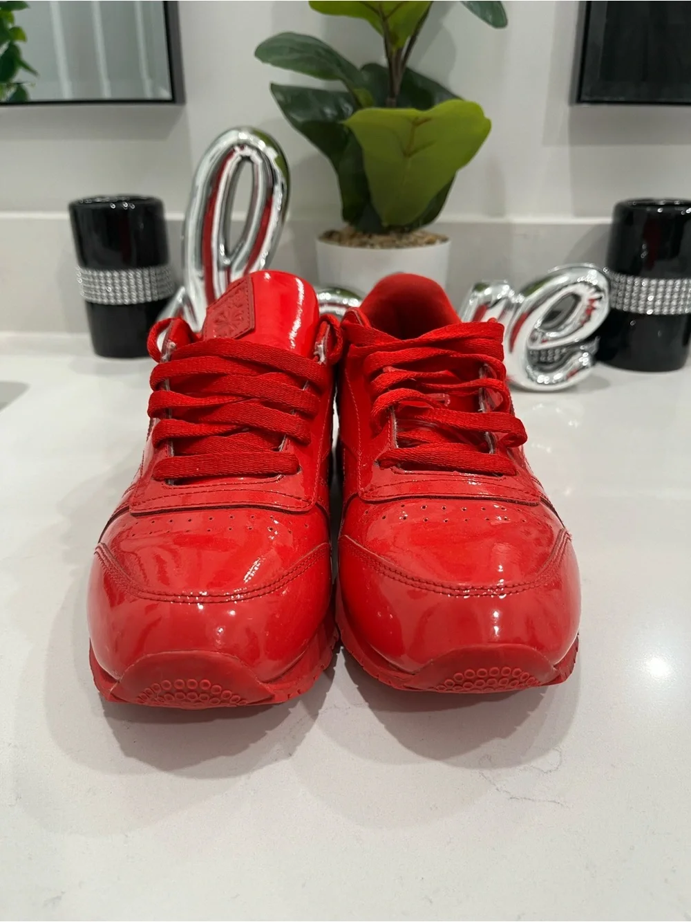 Reebok Kids' Bright Red Patent Sneakers